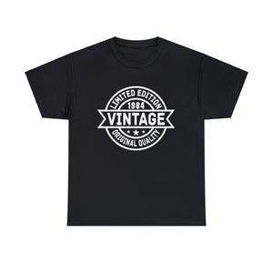 Vintage 1984 TShirt Men Limited Edition BDay 1984 Birthday Mens Tshirts for Men Big and Tall