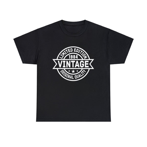 Vintage 1984 TShirt Men Limited Edition BDay 1984 Birthday Mens Tshirts for Men Big and Tall