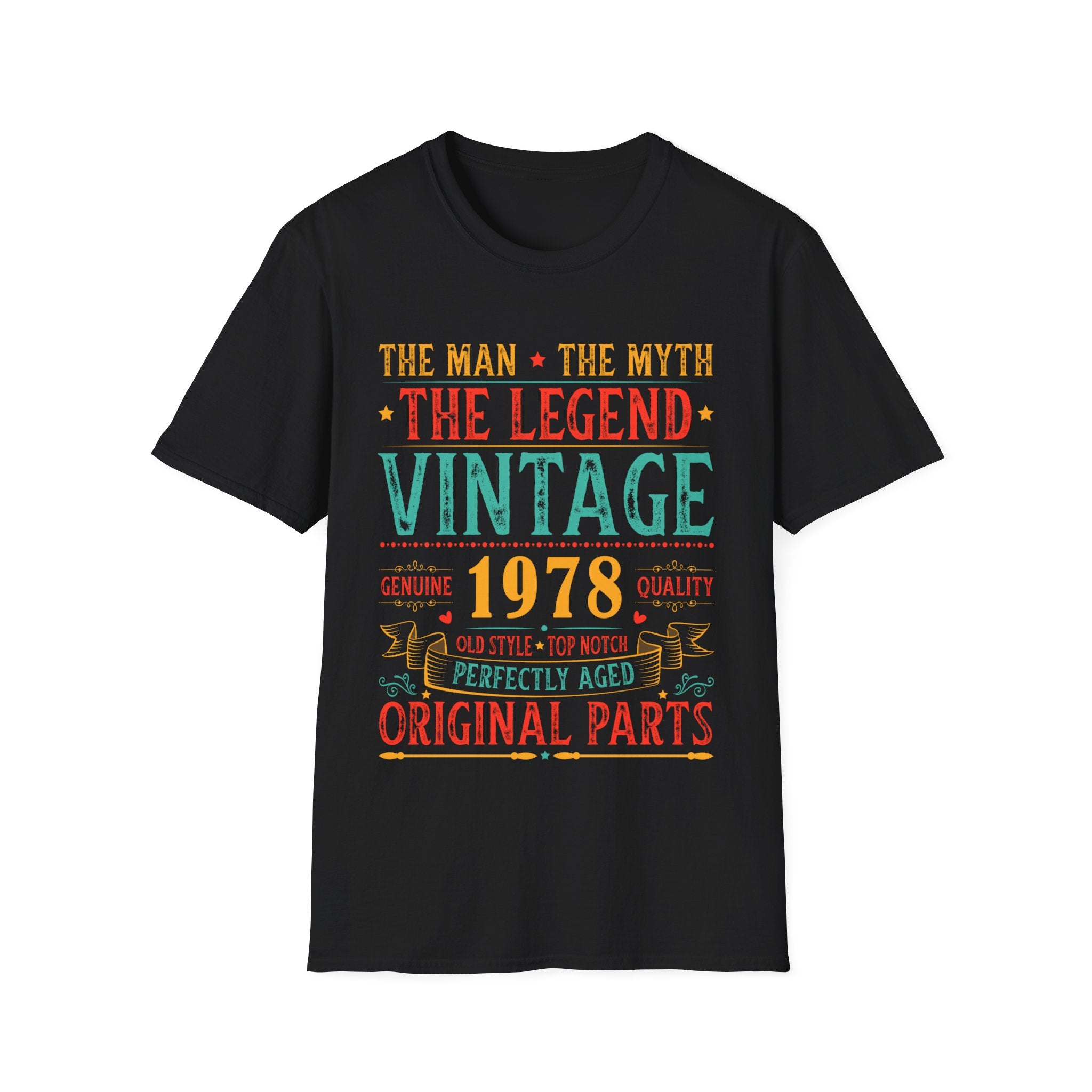 Vintage 1978 T Shirts for Men Retro Funny 1978 Birthday Mens Tshirts