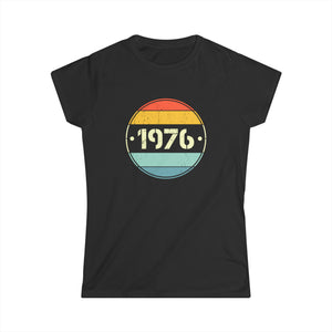 Vintage 1976 Birthday Shirts for Women Funny 1976 Birthday Womens T Shirt