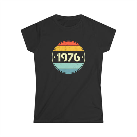 Vintage 1976 Birthday Shirts for Women Funny 1976 Birthday Womens T Shirt