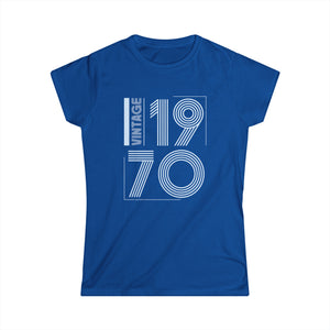 Vintage 1970 T Shirts for Women Retro Funny 1970 Birthday Womens T Shirts