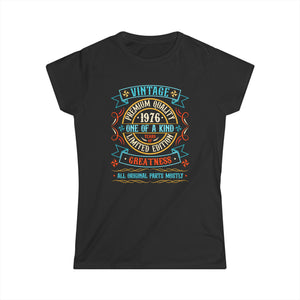 Vintage 1976 T Shirts for Women Retro Funny 1976 Birthday Shirts for Women