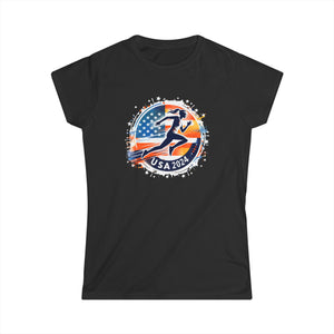 USA 2024 Go United States Running American Sport 2024 USA Womens T Shirt