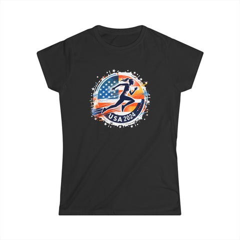 USA 2024 Go United States Running American Sport 2024 USA Womens T Shirt