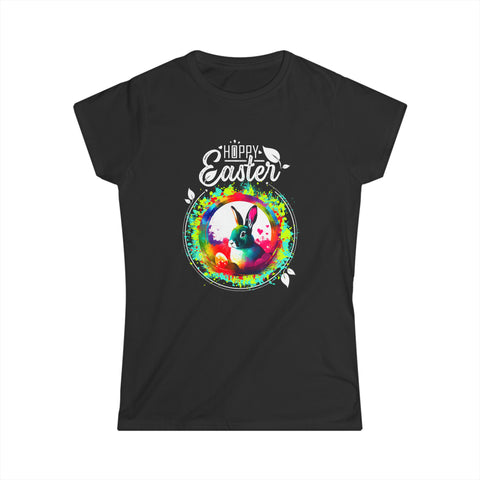 Easter Outfits for Women Easter Tshirt Cute Rabbit Easter Women Tops