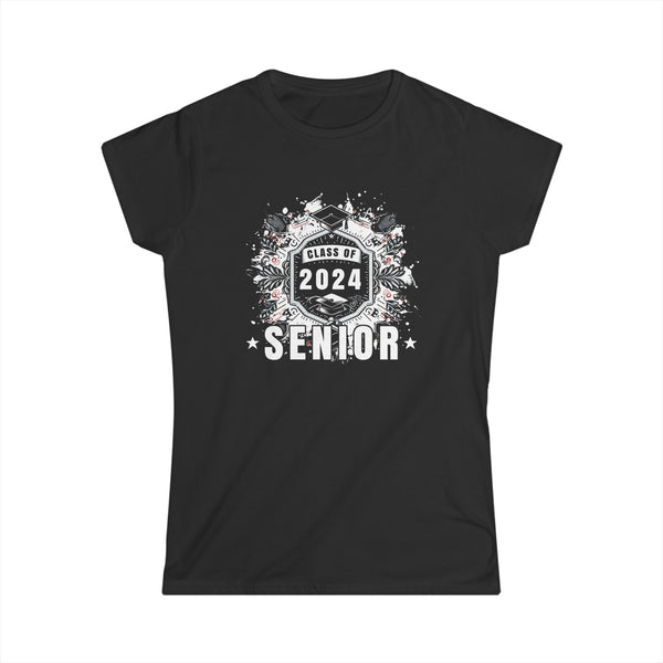 Senior 24 Graduation Class of 2024 Cute Senior 2024 Women Shirts