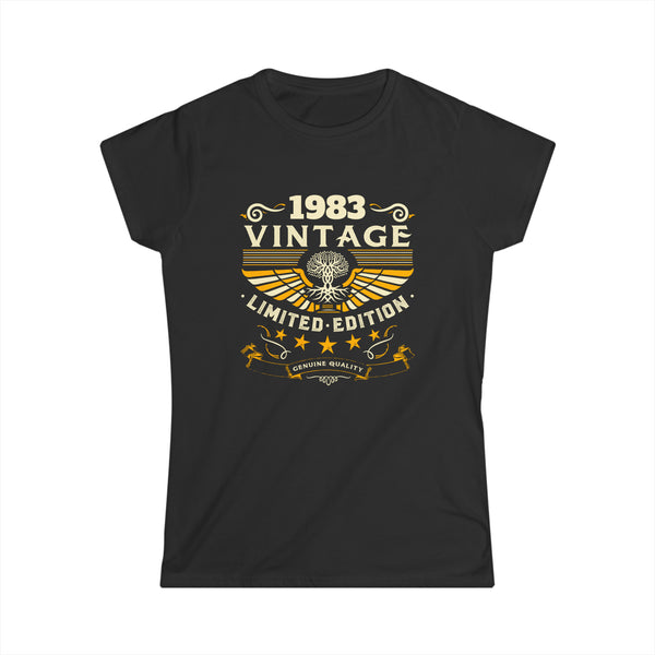 Vintage 1983 T Shirts for Women Retro Funny 1983 Birthday Womens Shirts