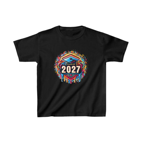 Class of 2027 Senior 2027 Graduation Vintage School Boys Shirt