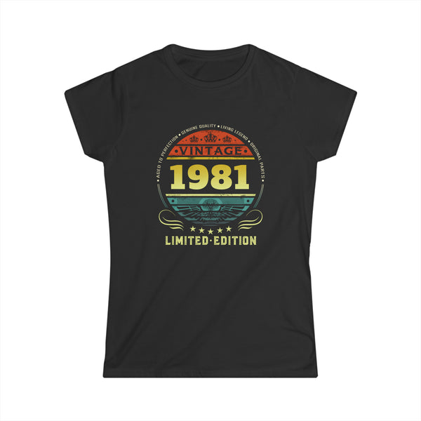 Vintage 1981 Limited Edition 1981 Birthday Shirts for Women Womens Shirts