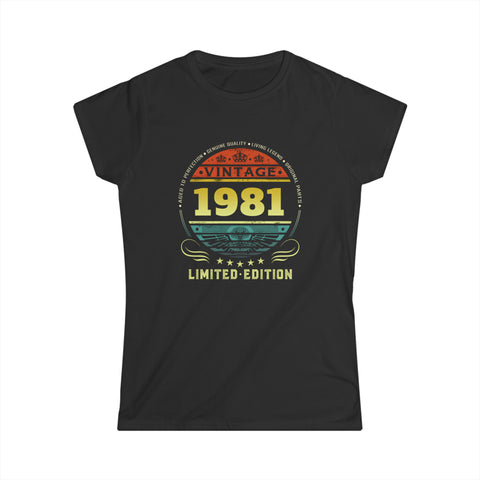 Vintage 1981 Limited Edition 1981 Birthday Shirts for Women Womens Shirts