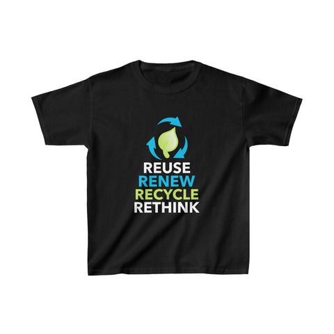 Environment Reuse Renew Rethink Earth Day World Environmental T Shirts for Boys