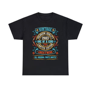 Vintage 1983 T Shirts for Men Retro Funny 1983 Birthday Shirts for Men Plus Size Big and Tall