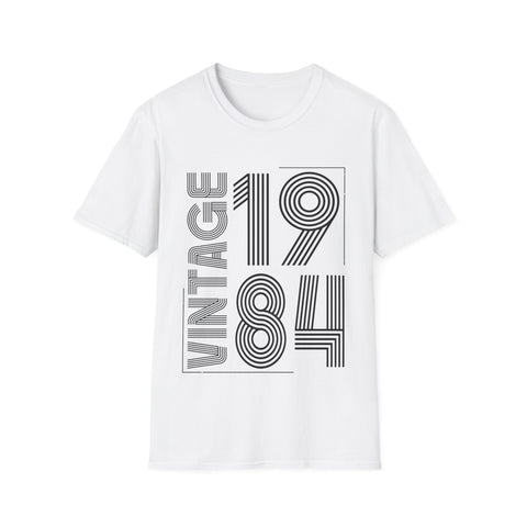 Vintage 1984 T Shirts for Men Retro Funny 1984 Birthday Mens Shirt