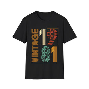 Vintage 1981 TShirt Men Limited Edition BDay 1981 Birthday Men Shirts