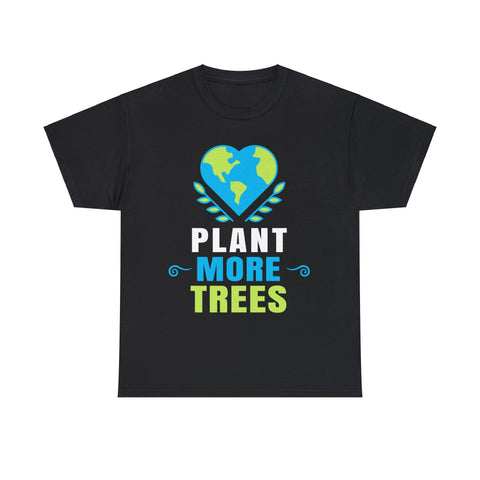 Plant More Trees Tree Planting T-Shirt Arbor Day Earth Day Big and Tall Shirts for Men Plus Size