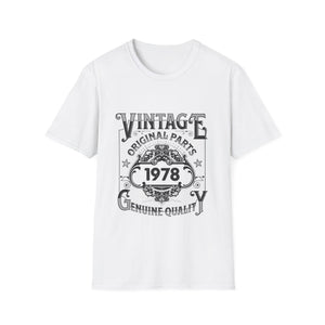 Vintage 1978 TShirt Men Limited Edition BDay 1978 Birthday Shirts for Men