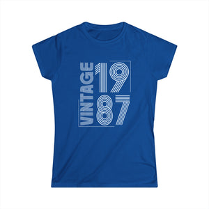 Vintage 1987 T Shirts for Women Retro Funny 1987 Birthday Womens T Shirt