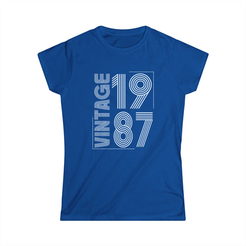 Vintage 1987 T Shirts for Women Retro Funny 1987 Birthday Womens T Shirt