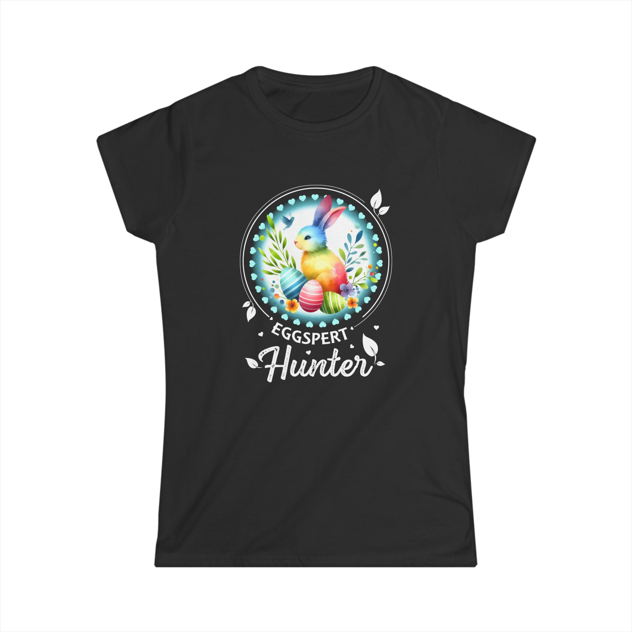 Cute Easter Egg Hunter Rabbit Bunny Shirts for Women Easter Womens Shirt