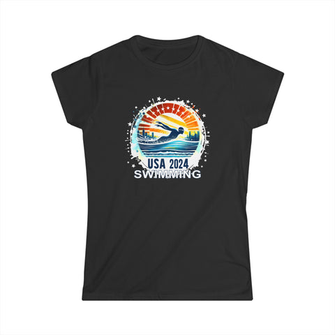 USA 2024 United States Athlete American Swimming 2024 USA Womens Shirt