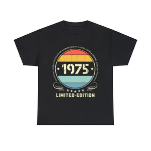 Vintage 1975 Limited Edition 1975 Birthday Shirts for Men Big and Tall Tshirts Shirts for Men