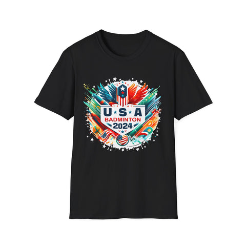 USA 2024 Games United States Badminton American 2024 USA Mens Shirt