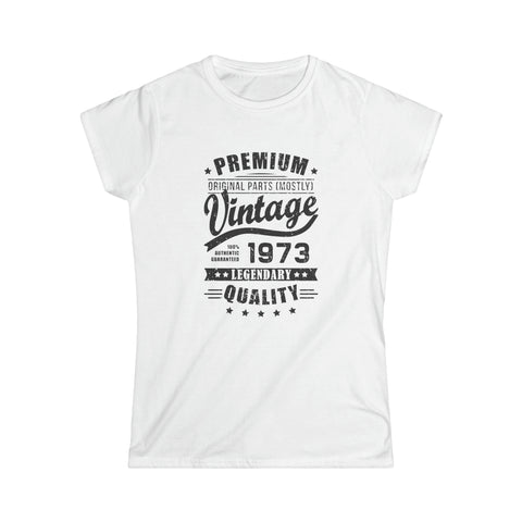 Vintage 1973 T Shirts for Women Retro Funny 1973 Birthday Women Shirts