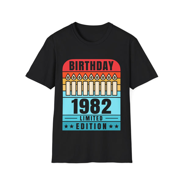 Vintage 1982 TShirt Men Limited Edition BDay 1982 Birthday Mens Shirts