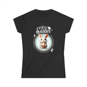 Cute Easter Outfit for Women Easter Tshirt Rabbit Easter Womens Shirt