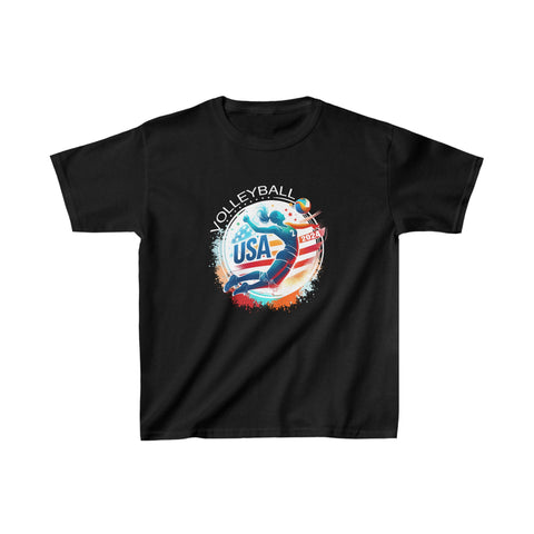 USA 2024 United States American Sport 2024 Volleyball T Shirts for Boys