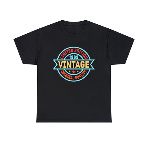 Vintage 1989 T Shirts for Men Retro Funny 1989 Birthday Shirts for Men Plus Size Big and Tall