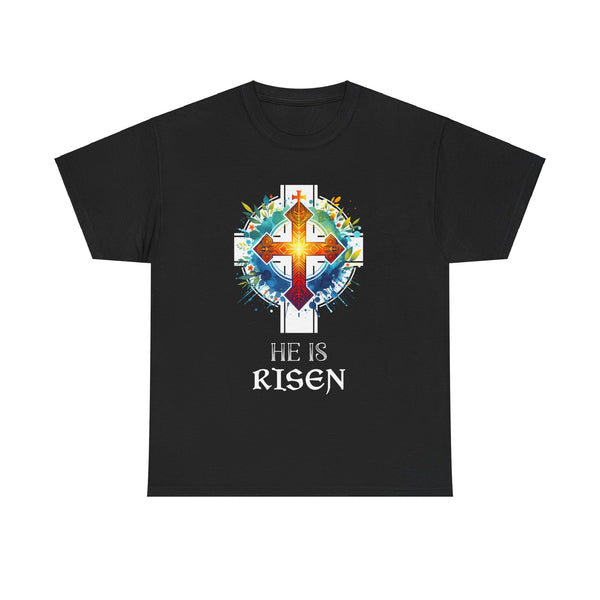 Easter Christian He Is Risen Resurrection Men Women Kids Men Shirts Big and Tall Plus Size
