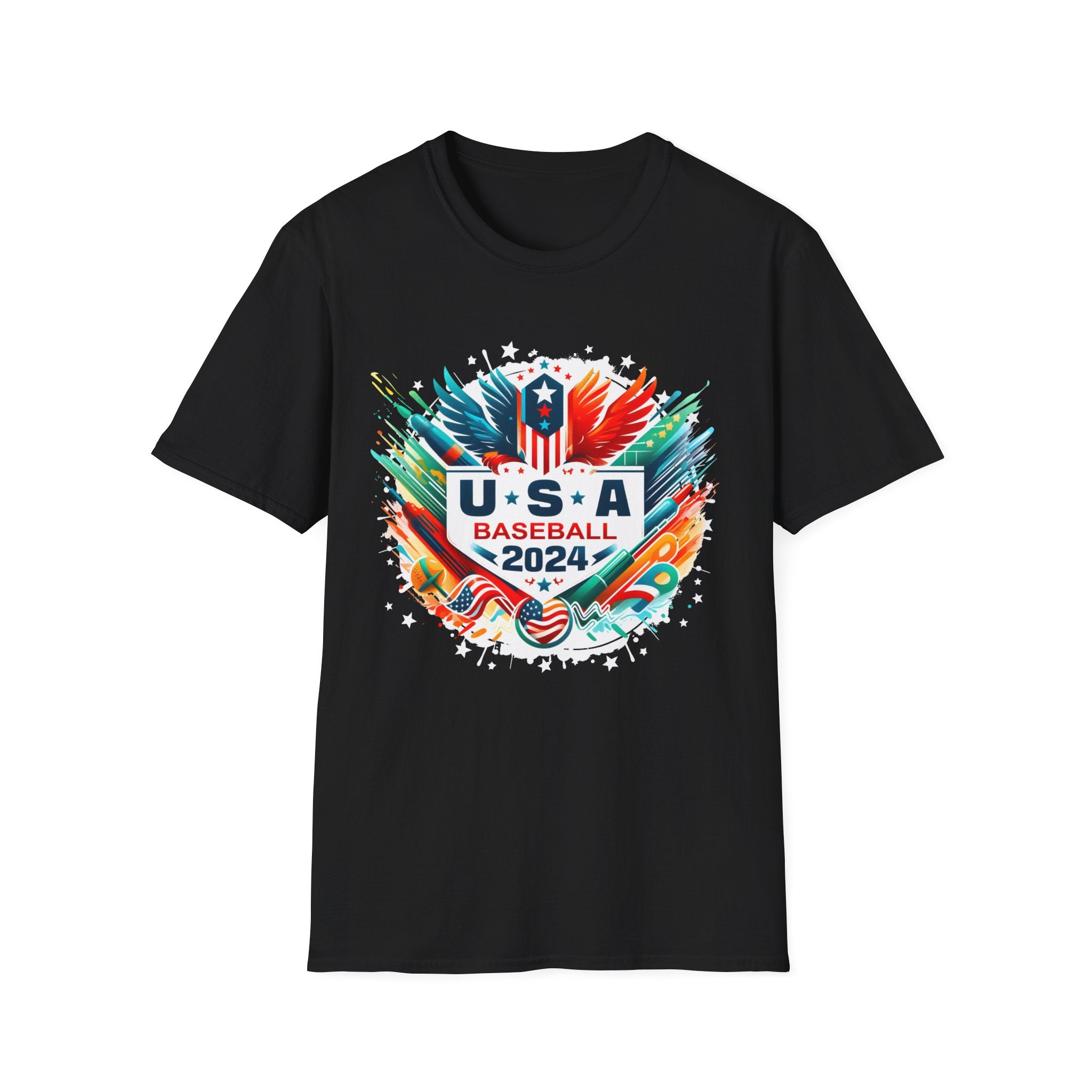 USA 2024 United States Baseball American Sport 2024 USA Mens T Shirts