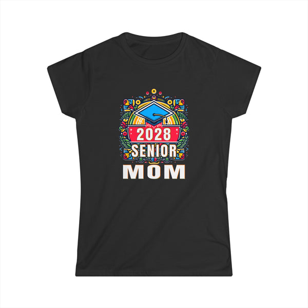 Senior Mom Class of 2028 Senior Year Proud Mom Senior 2028 Shirts for Women