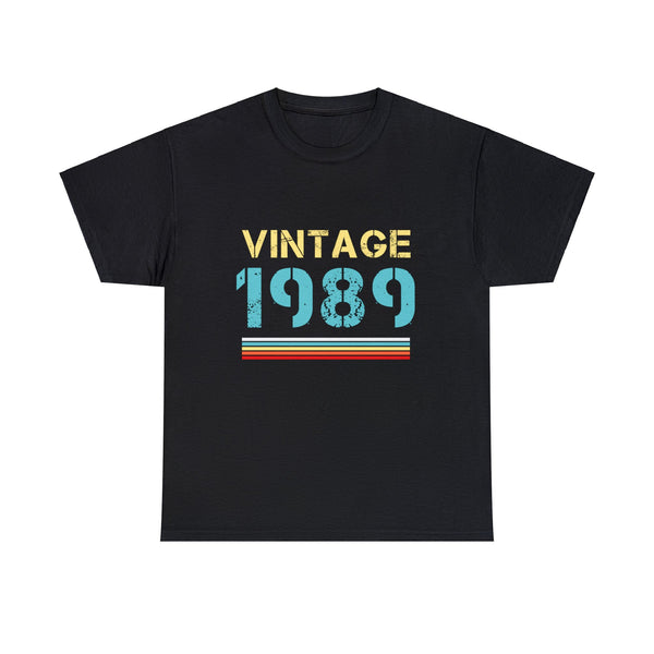 Vintage 1989 T Shirts for Men Retro Funny 1989 Birthday Big and Tall Shirts for Men Plus Size