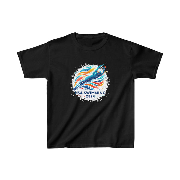 USA 2024 United States American Sport 2024 Swimming Girls Shirts