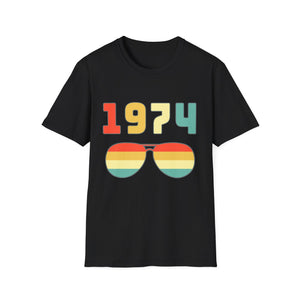 Vintage 1974 T Shirts for Men Retro Funny 1974 Birthday Shirts for Men