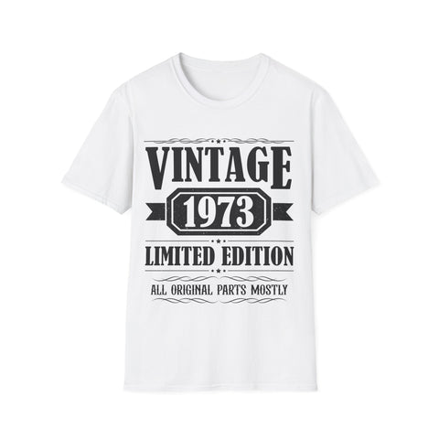 Vintage 1973 T Shirts for Men Retro Funny 1973 Birthday Mens Shirts