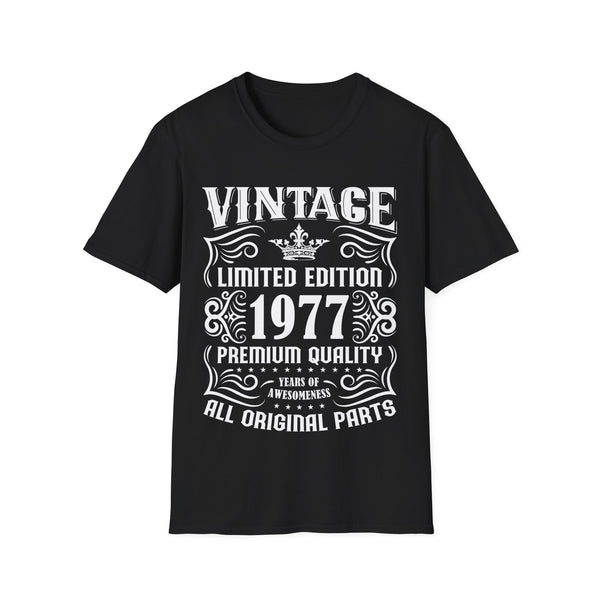 Vintage 1977 TShirt Men Limited Edition BDay 1977 Birthday Mens T Shirt