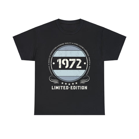 Vintage 1972 T Shirts for Men Retro Funny 1972 Birthday Mens Shirt Plus Size Big and Tall