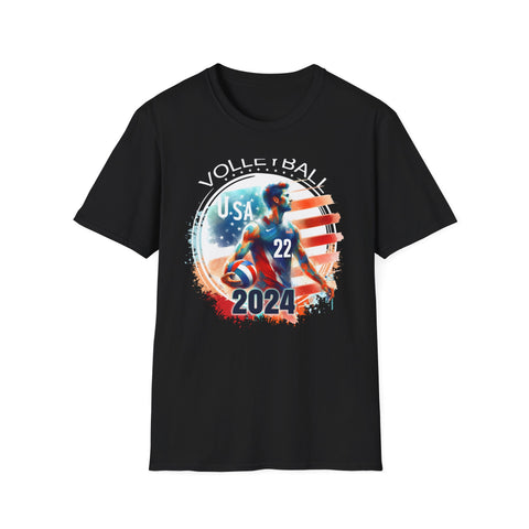 USA 2024 United States American Sport 2024 Volleyball Mens Tshirts