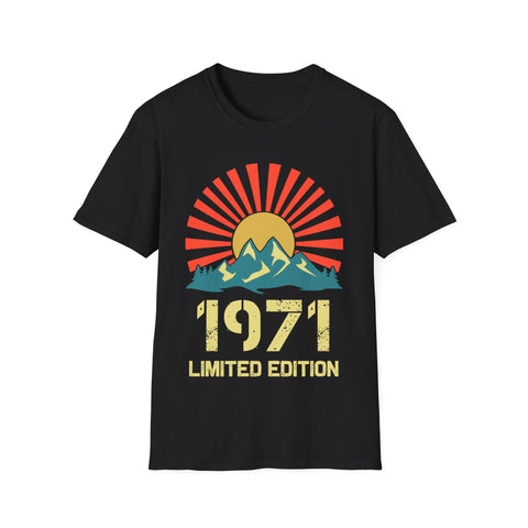 Vintage 1971 Limited Edition 1971 Birthday Shirts for Men Mens Tshirts