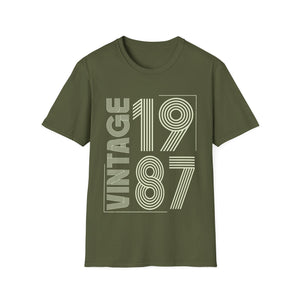 Vintage 1987 T Shirts for Men Retro Funny 1987 Birthday Mens T Shirt