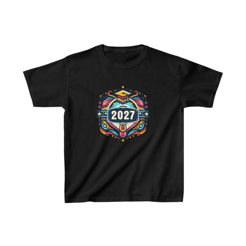 Class of 2027 Senior 2027 Graduation Vintage School Boys Shirts