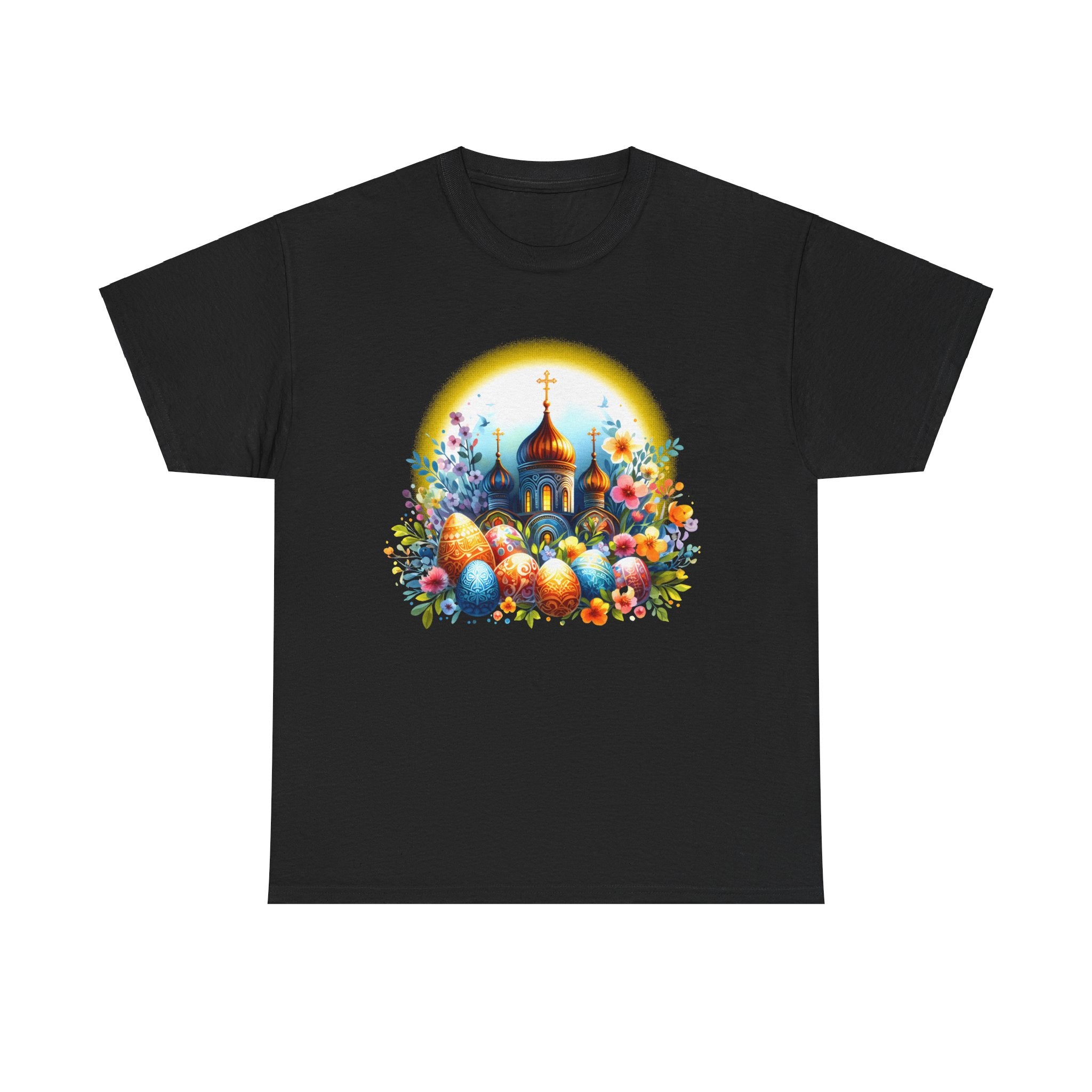 Russian Orthodox Church Cross Chrestos Voskres Pascha Easter Shirts for Men Plus Size Big and Tall