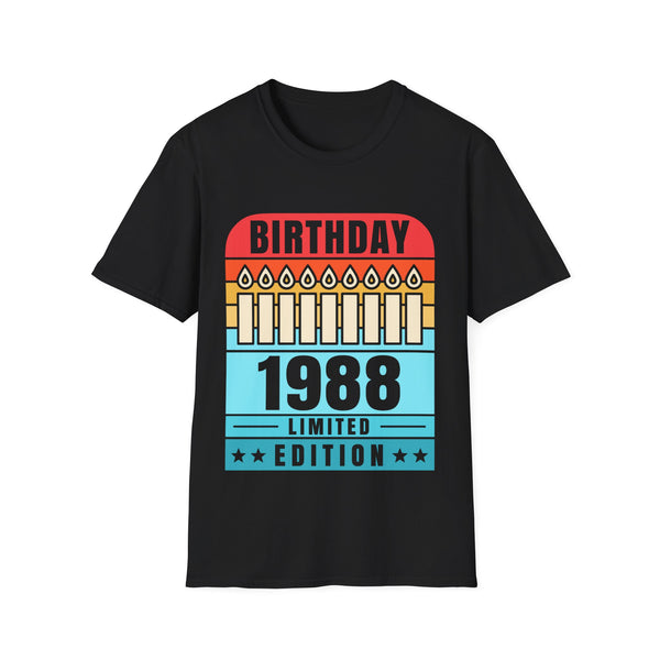 Vintage 1988 TShirt Men Limited Edition BDay 1988 Birthday Mens Tshirts