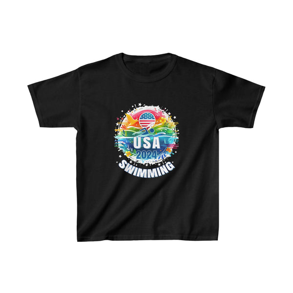 USA 2024 United States American Sport 2024 Swimming Girls Tops