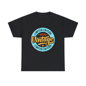 Vintage 1976 TShirt Men Limited Edition BDay 1976 Birthday Shirts for Men Plus Size Big and Tall