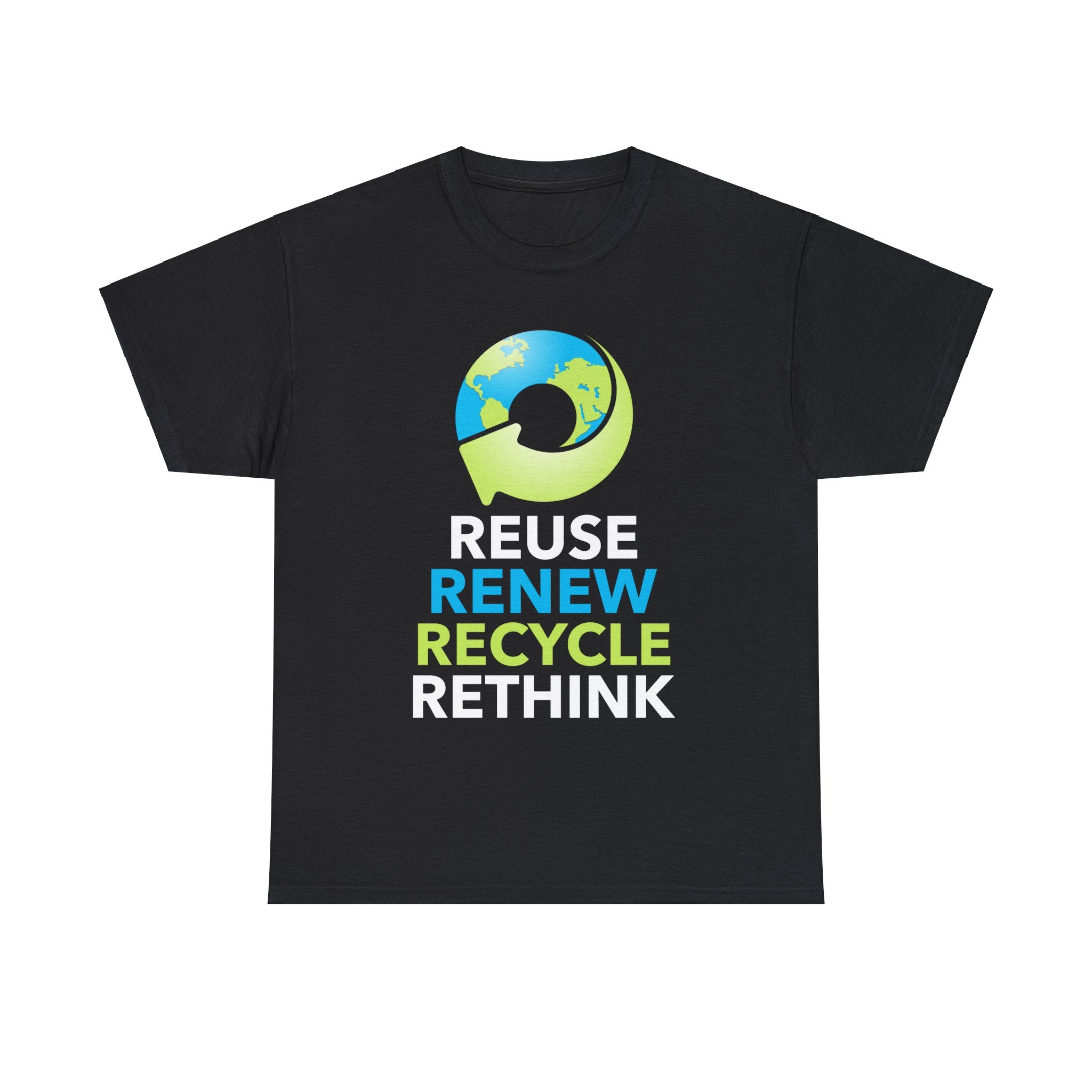 Earth Day Environmental Symbol Reuse Renew Rethink Environment Shirts for Men Plus Size Big and Tall